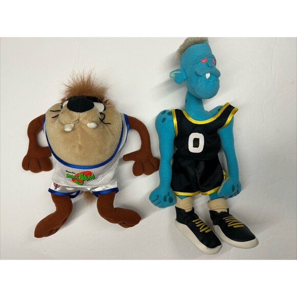 McDonald's Other - Lot of 2 McDonalds Space Jam Plush 1996 8” Taz & 12” Blanko Toys Basketball